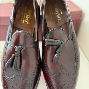 E.T. Wright Elegant Burgundy Men’s Leather Loafers